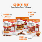 Good 'n' Fun Rolls Long-Lasting Dog Treat, For Large Dogs, With Real Proteins, Beef Hide and Premium Chicken, Supports Dental Health, Mental Stimulation, 2 count - Image 9