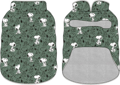 Berkshire Blanket sage green dog coat side view emphasizing the secure slip free fit design