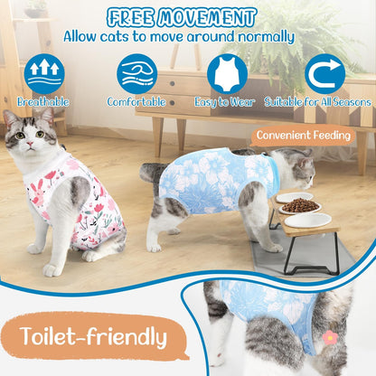 Cat resting comfortably in SlowTon recovery suit