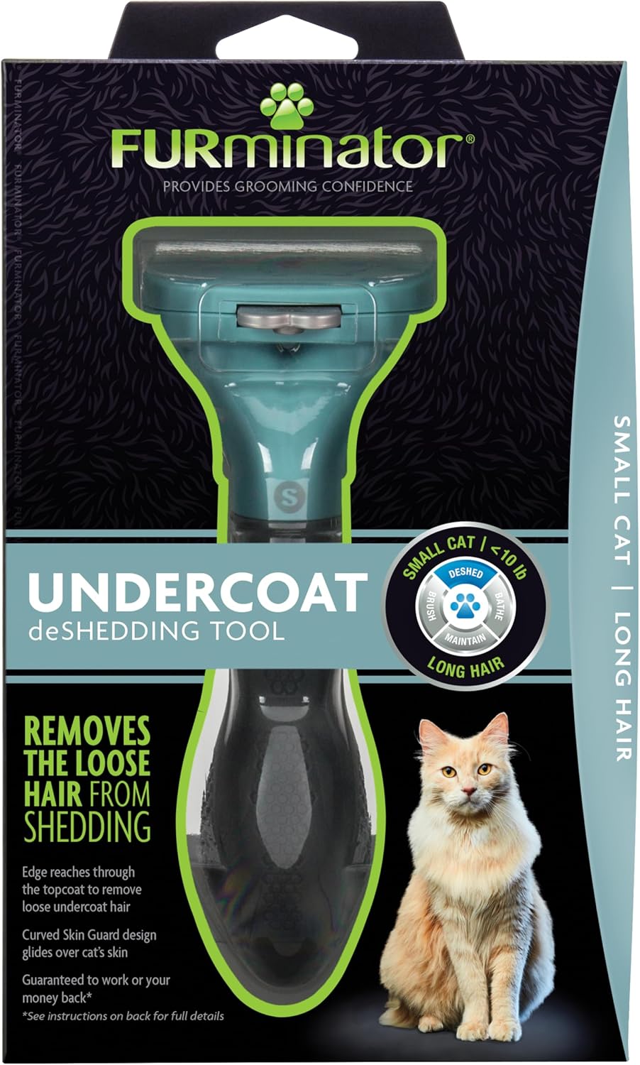 FURminator deShedding Tool For Medium to Large Cats With Short Hair, Removes Loose Hair From Shedding - Image 10