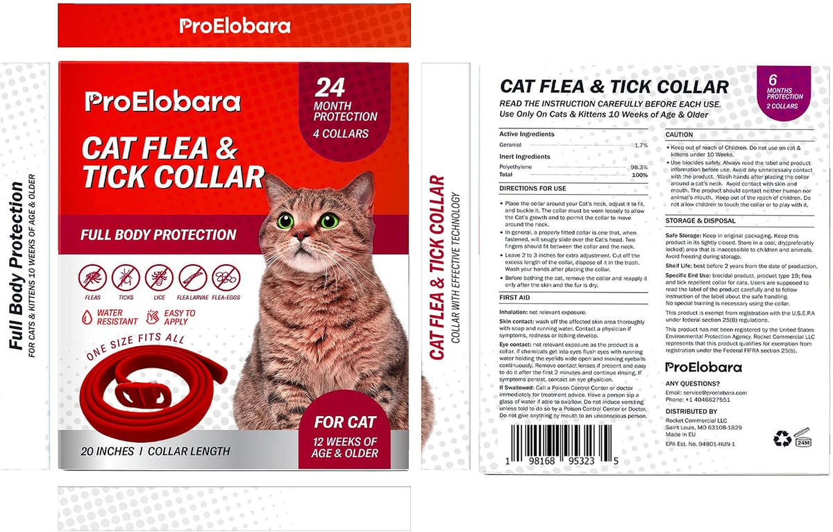 Natural essential oil cat flea collar safety features