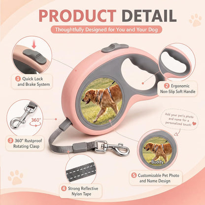 Close up of one-hand brake and lock button on Amesuspes dog lead