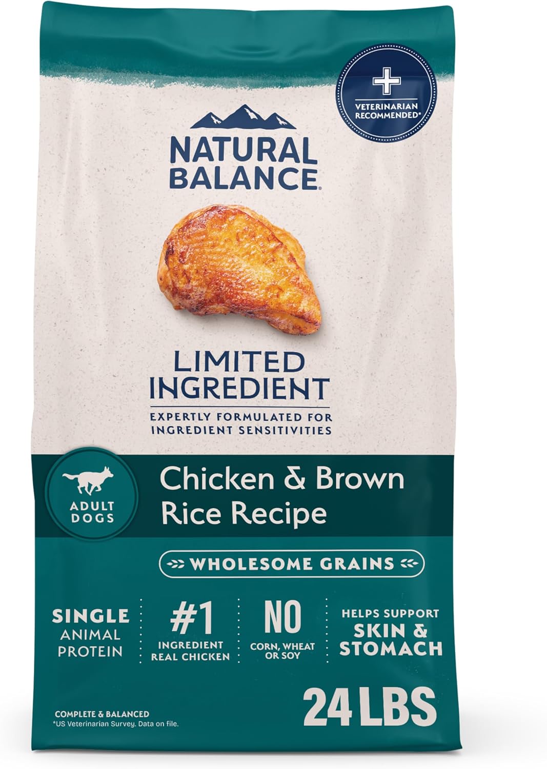 Natural Balance Limited Ingredient Adult Dry Dog Food with Healthy Grains, Salmon & Brown Rice Recipe, 24 Pound (Pack of 1) - Image 13