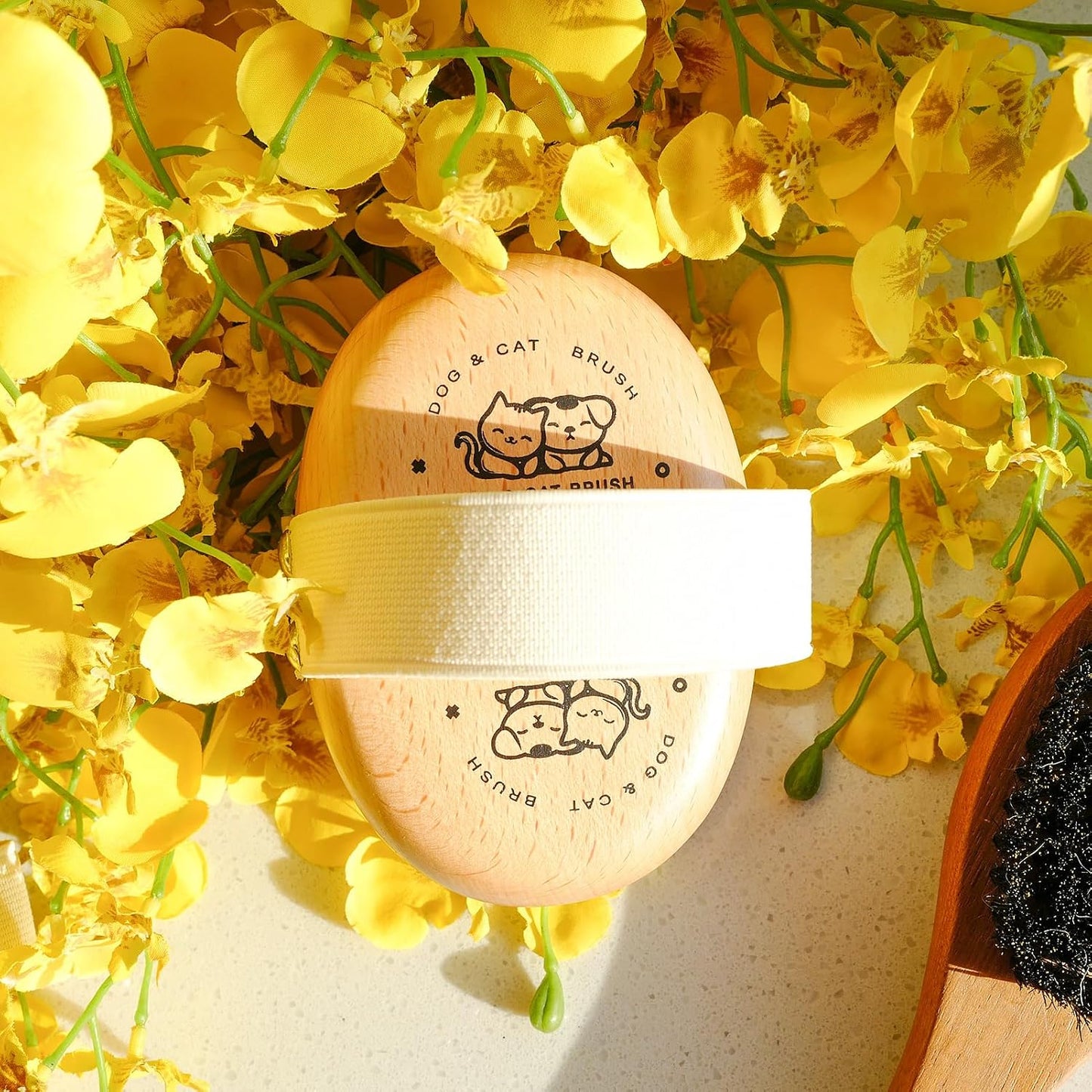 Menesia eco friendly palm grooming brush for small and large pets imported from USA.