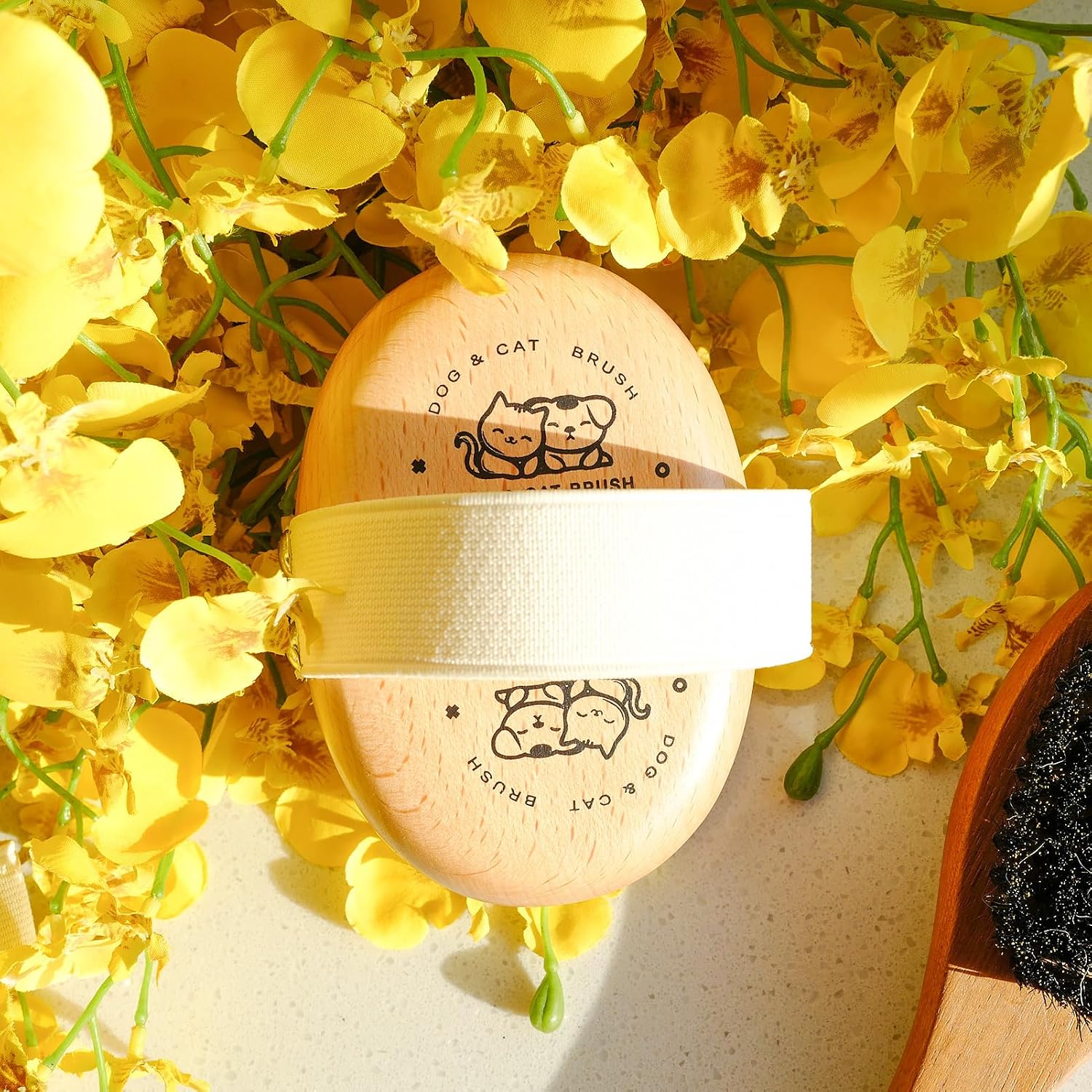 Menesia eco friendly palm grooming brush for small and large pets imported from USA.