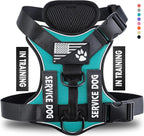 Service Dog Harness, Reflective Dog Vest Harness with 5 PCS Patches, Adjustable Soft Oxford Pet Harness, Inner Layer Mesh, Easy to Control for Dogs (All-RED, Small (Pack of 1)) - Image 14