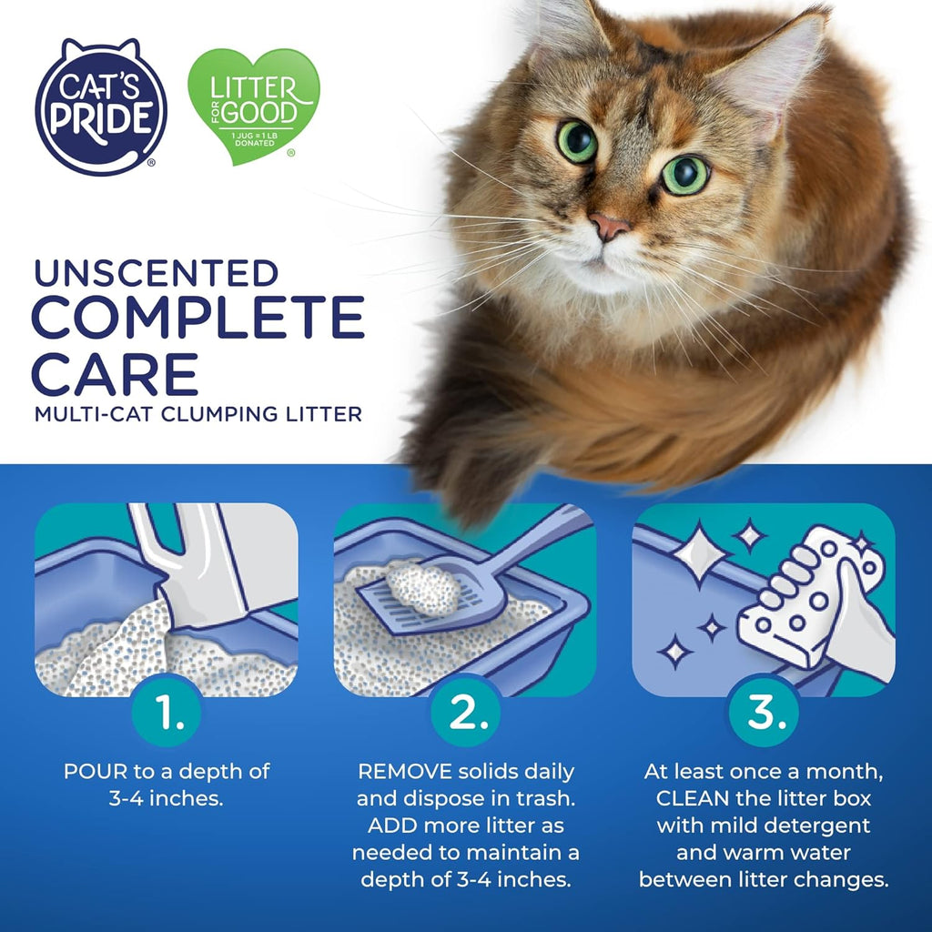 Cat's Pride premium clumping formula product branding shot