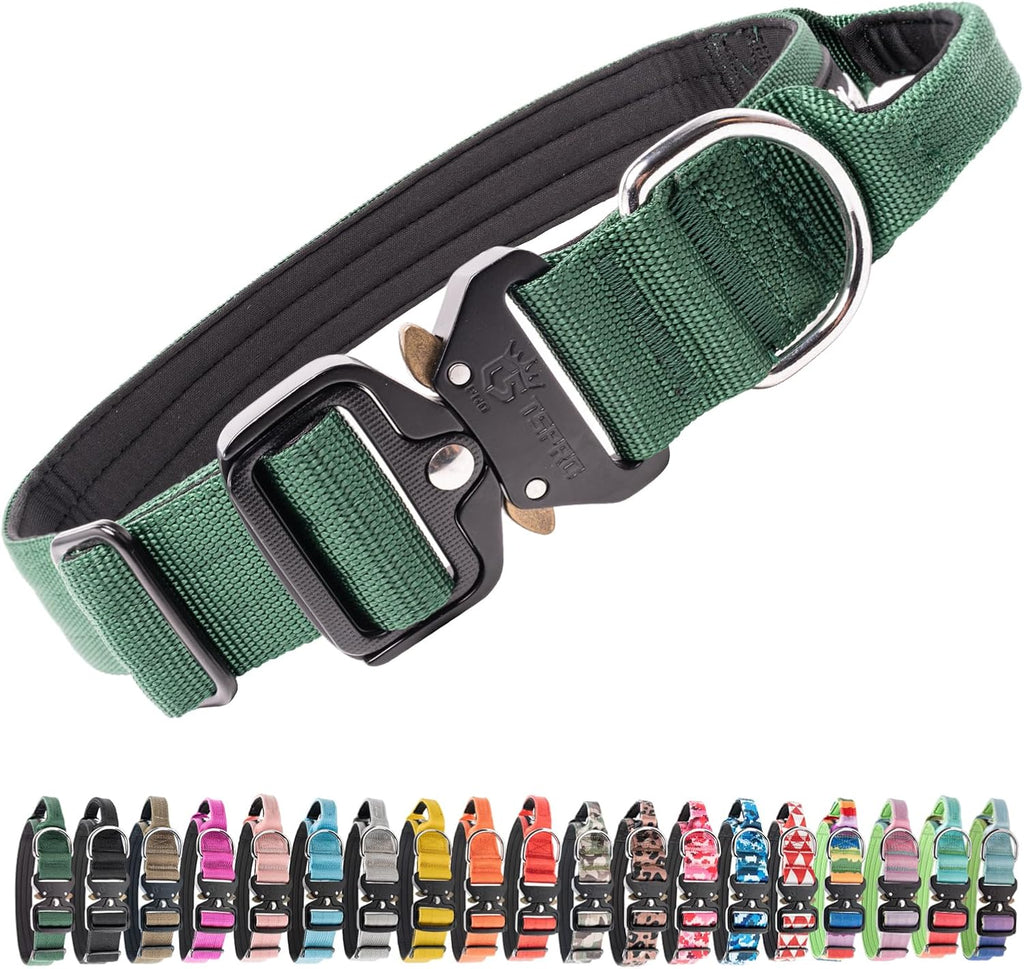 TSPRO Premium Dog Collars Tactical Dog Collar with Handle and Heavy Duty Quick-Release Metal Buckle Durable Thick and Adjustable for Medium to Large Dogs (Orange L) - Image 14
