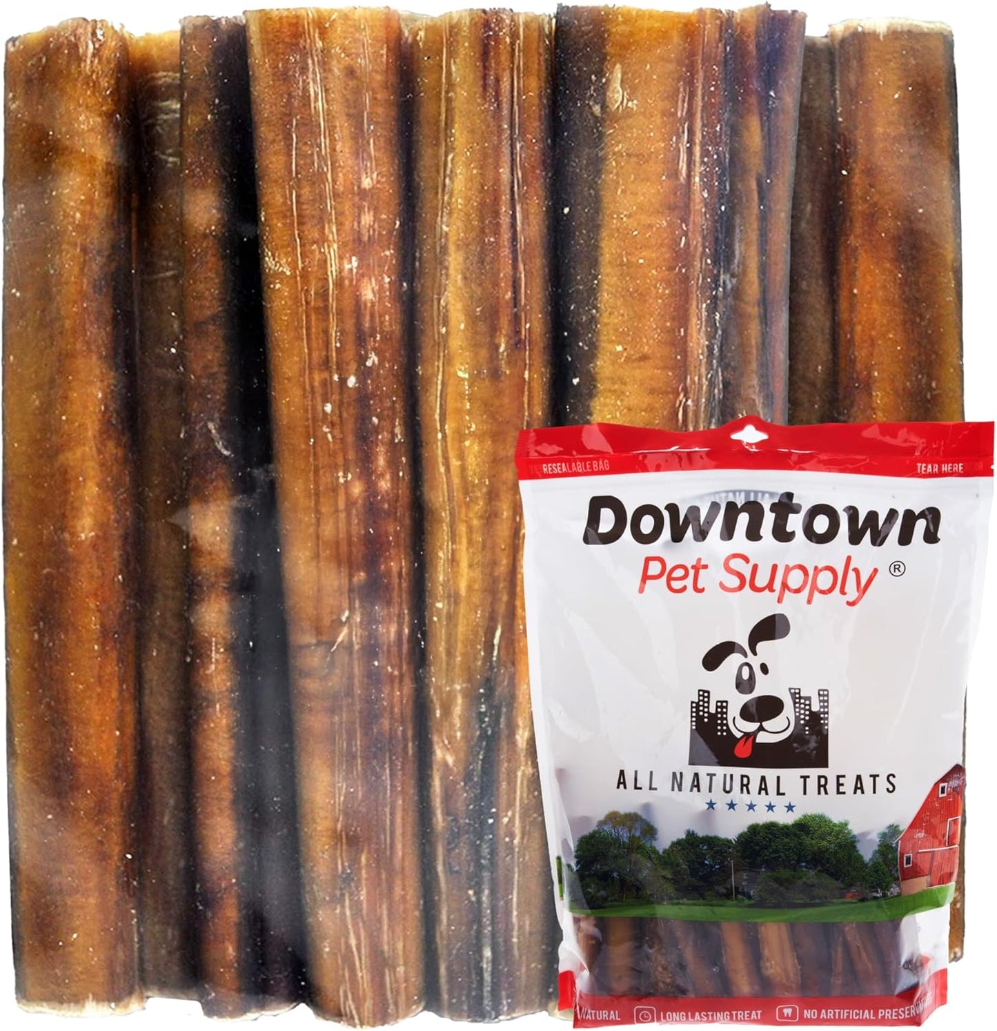 Downtown Pet Supply Jumbo Bully Sticks for Dogs - Natural Beef Chews, Low-Odor & Rawhide-Free, Long Lasting Dog Treats for Aggressive Chewers - Healthy, Safe & Delicious Chews Dogs Love (6" 5 Pack) - Image 10