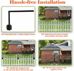 50FT Cat-Proof Fence Topper System 24" Horizontal Outreach Steel Extender Anti-Climb Conversion Kit for Brick/Wood/Vinyl/Metal Fences Pet Safe Barrier (Mesh and Arms Kit) Upgrade - Image 6