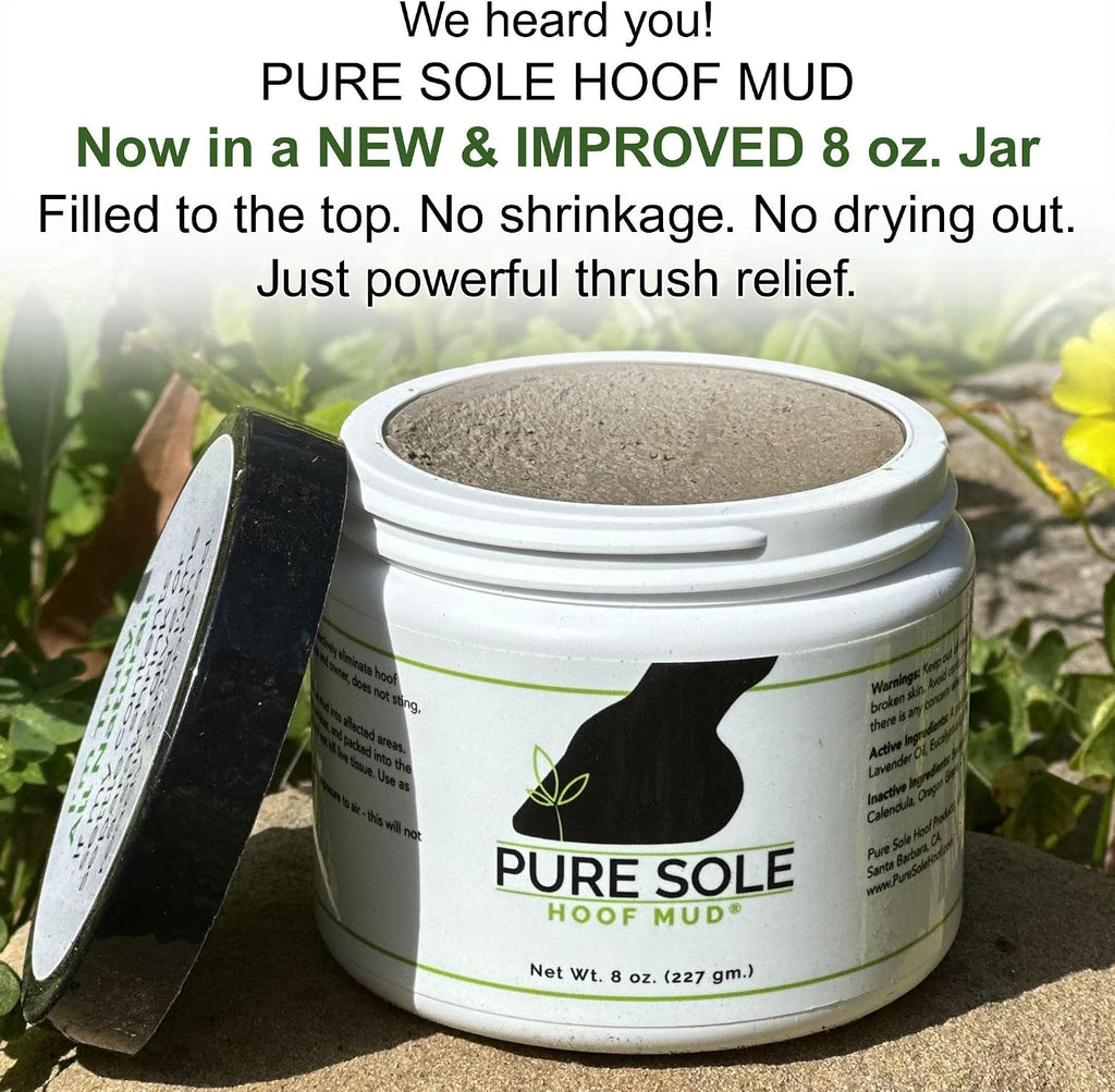 Pure Sole Hoof Cleanse sixteen fluid ounce spray bottle for flushing equine hoof bacteria.