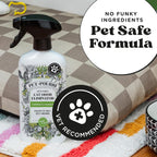 Plant-based pet odor remover spray for cat urine on carpets