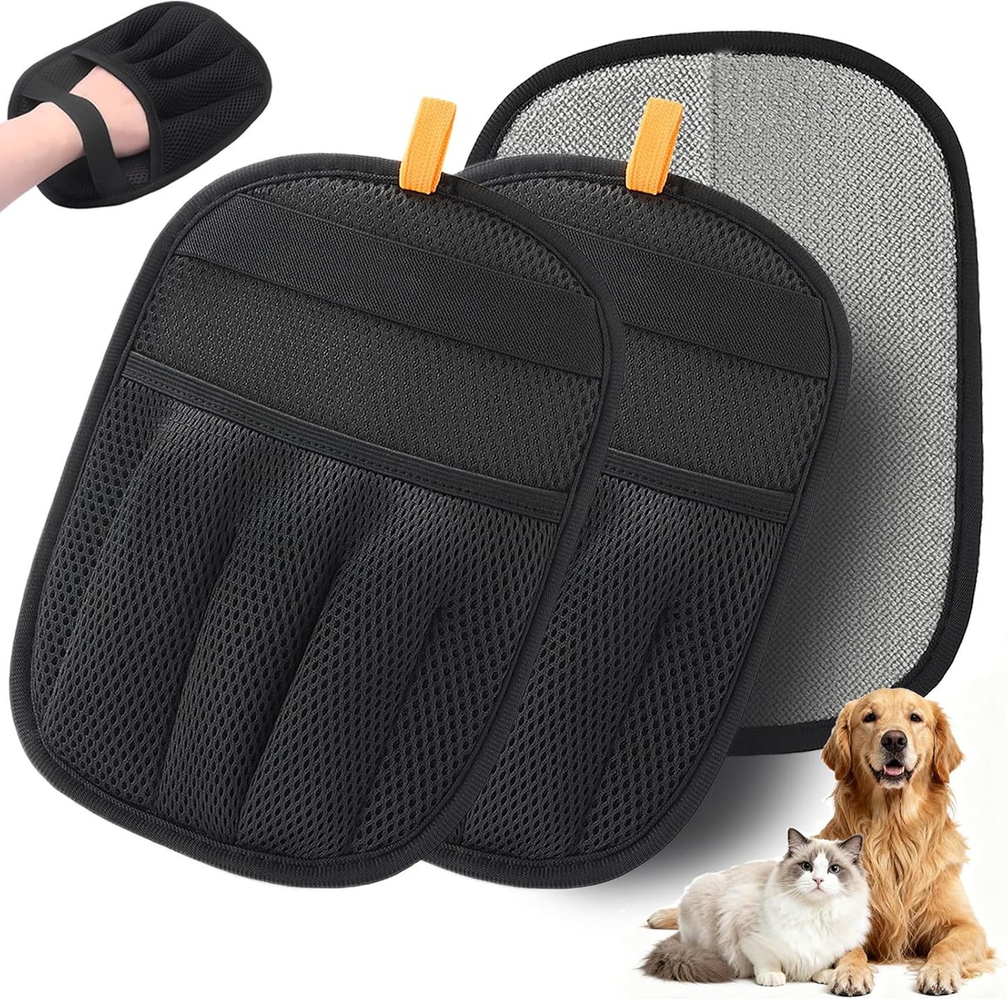 AUBELL Pet Hair Removal Glove for Dogs & Cats,2025 Upgrade Five-Finger Electrostatic Magic Brush,Animal Fur Removal Tool,Reusable Efficient Pet Hair Remover for Couch,Carpet,Clothes1Pcs,Black - Image 9