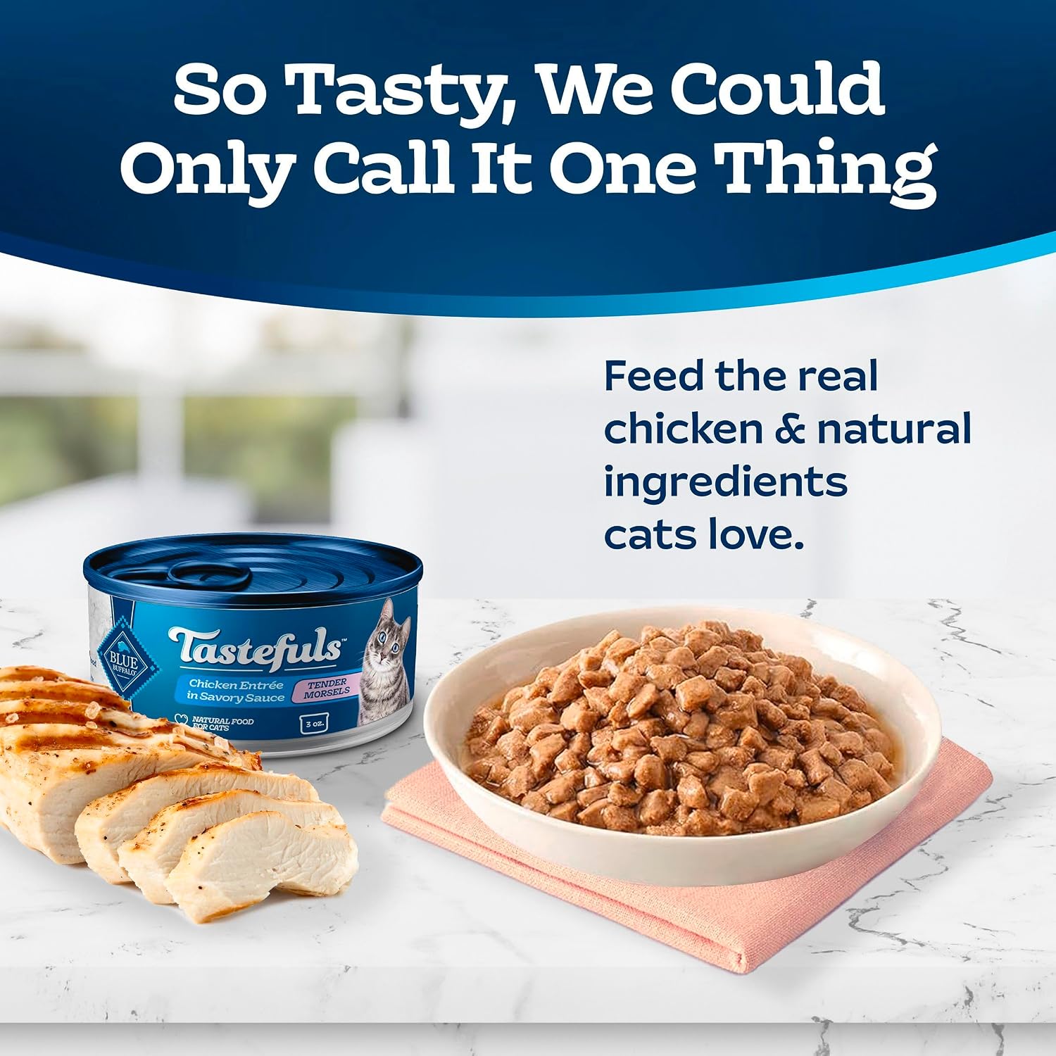 Blue Buffalo Tastefuls wet cat food nutritional information label