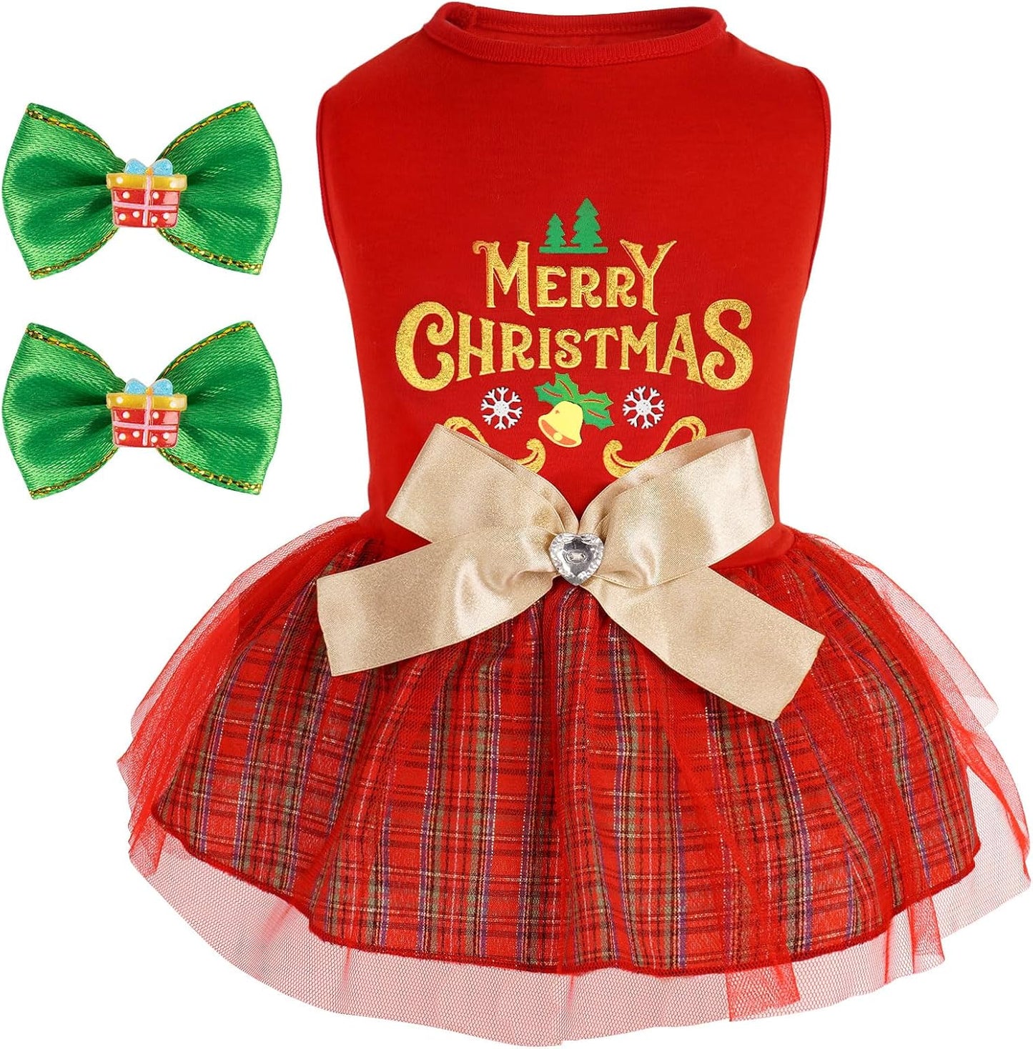 cyeollo Dog Dress for 4th of July Independence Day Dog Dresses Tulle Skirts for Small Dogs Clothes Holiday Pet Outfits with Bowtie Patriotic Puppy Cats Apparel, Blue, M - Image 13