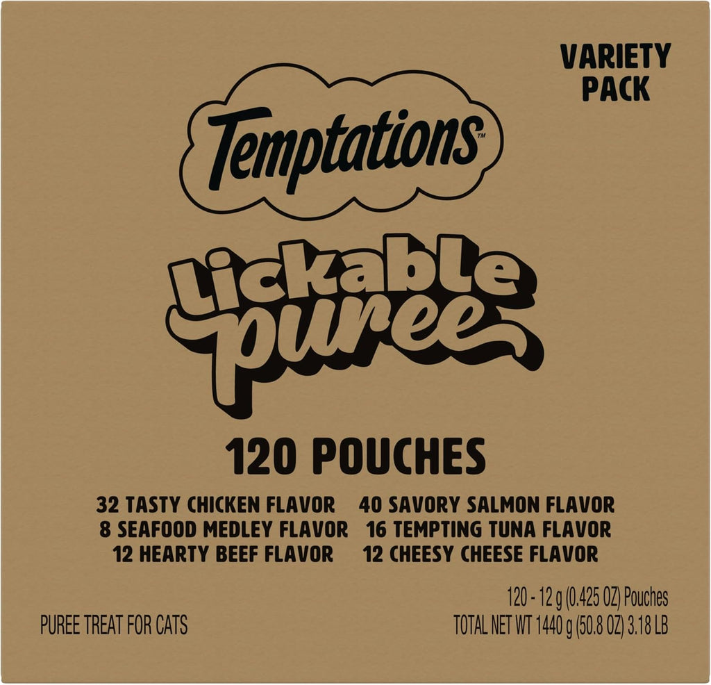Temptations Creamy Puree Squeezable Lickable Cat Treats, Wet Cat Treats with Chicken, 0.42 oz. Tubes, 16 Count - Image 14