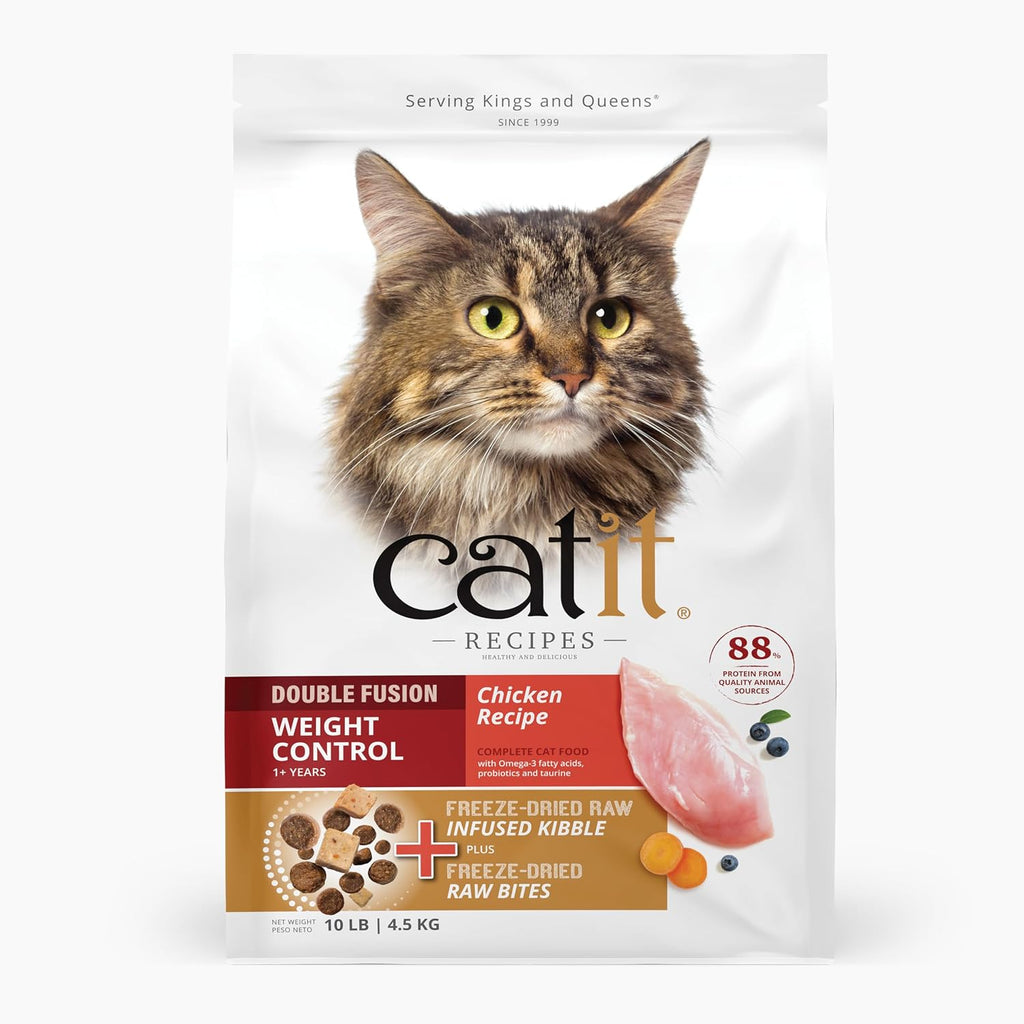 Catit Recipes Double Fusion Adult Cat Food - Chicken Recipe, High-Protein, Freeze-Dried Raw Toppings, No by-Products, Minimally Processed for Optimal Nutrition, 4 lb - Image 15