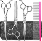 GLADOG Professional 5 in 1 Dog Grooming Scissors Set with Safety Round Tips, Sharp and Heavy-duty Pet Grooming Shears for Cats - Image 10