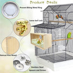 Parakeet Nesting Box Cockatiel Nesting Natural Pine Bird Nest Bird Breeding Box House Acrylic Transparent Bird Box with Detachable Wooden Board for Lovebirds Cockatiel Budgie Conure Parrot L - Image 4