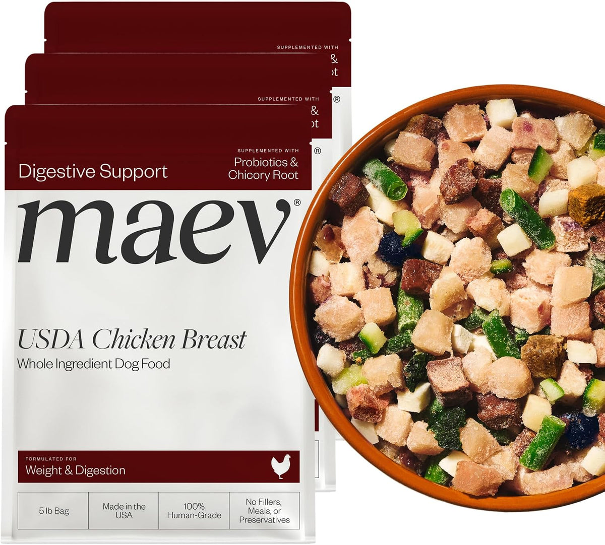 Maev Human-Grade Fresh-Frozen Beef Dog Food, Weight & Digestion Formula | High-Protein, Grain-Free, Whole Ingredient Raw Food for Dogs | Complete & Balanced Meal or Topper | Made in USA | 5 lb - Image 13