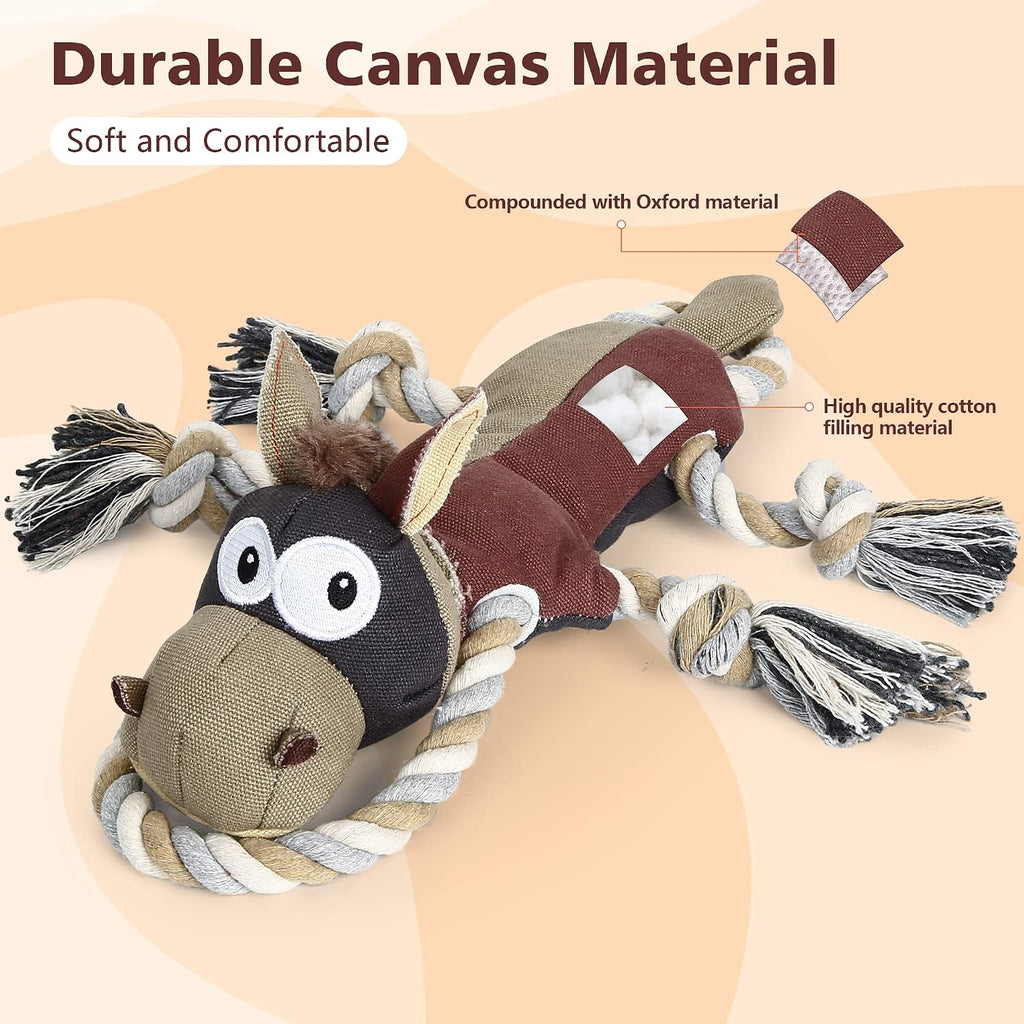 Heavy duty squeaky pet toy for large breeds close up
