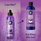 Ingredient label detail on Honeydew lavender dog spray