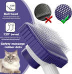 Garstor cat grooming tool with retracted bristles for easy cleaning