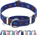 Reflective Martingale Collar for Dogs Nylon Training Collar with No Buckle Cute Floral No Pull Dog Collar for Medium DogsYellow FlowerM - Image 9