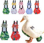 2 Pack Chicken Diapers for Hens, Roosters, Diapers for Ducks, Ducklings, Reusable Pet Diaper with Bow Ties Waterproof Poultry Nappies Pet Clothes for Geese Pet Ducks-Camouflage&Blue,M - Image 11