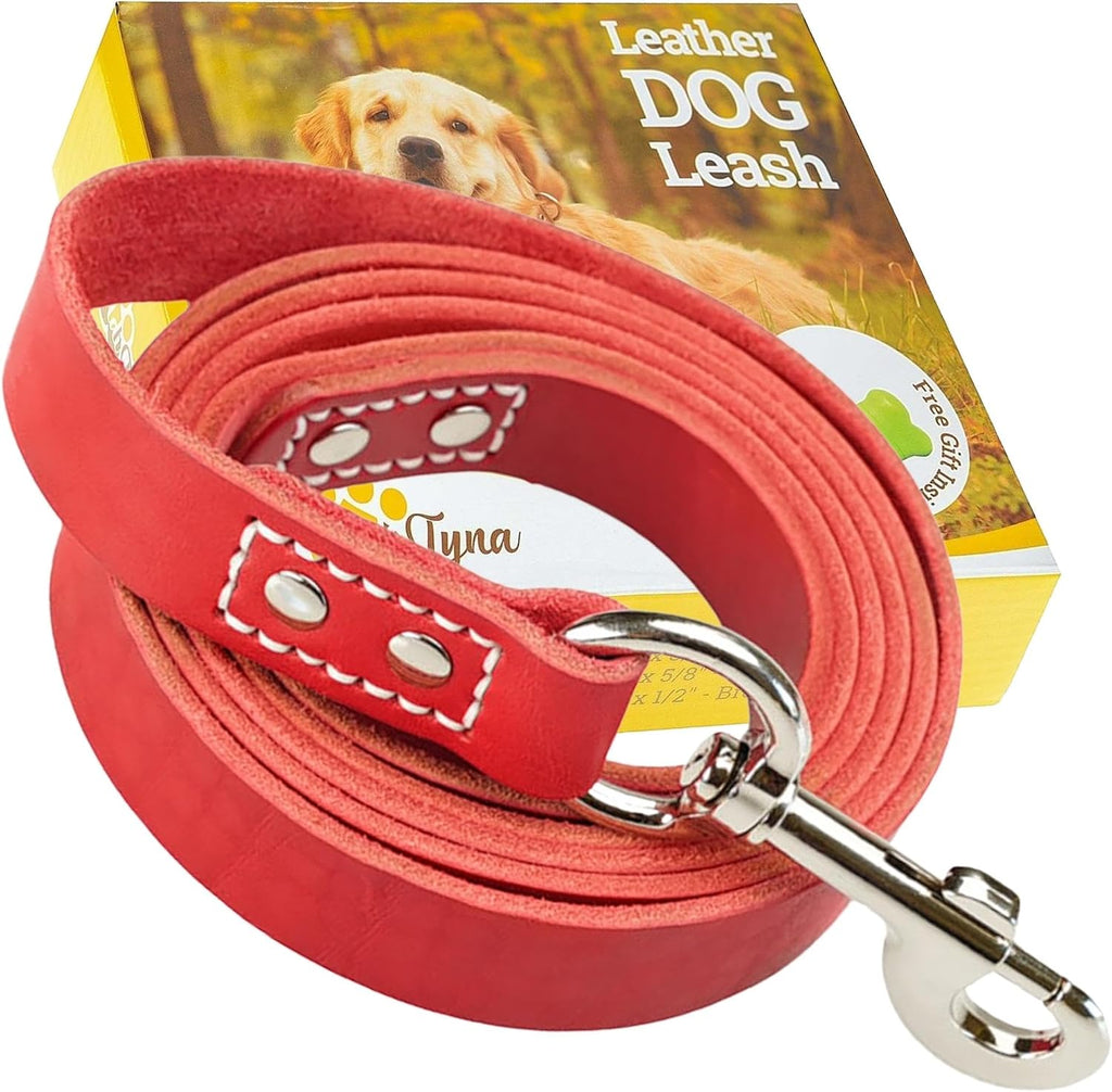 ADITYNA Leather Dog Leash 6 ft x 3/4 inch - Soft, Strong, Heavy Duty for Large & Medium Breeds - Dog Lead for Walking, Training, Hiking and Running (Brown) - Image 10