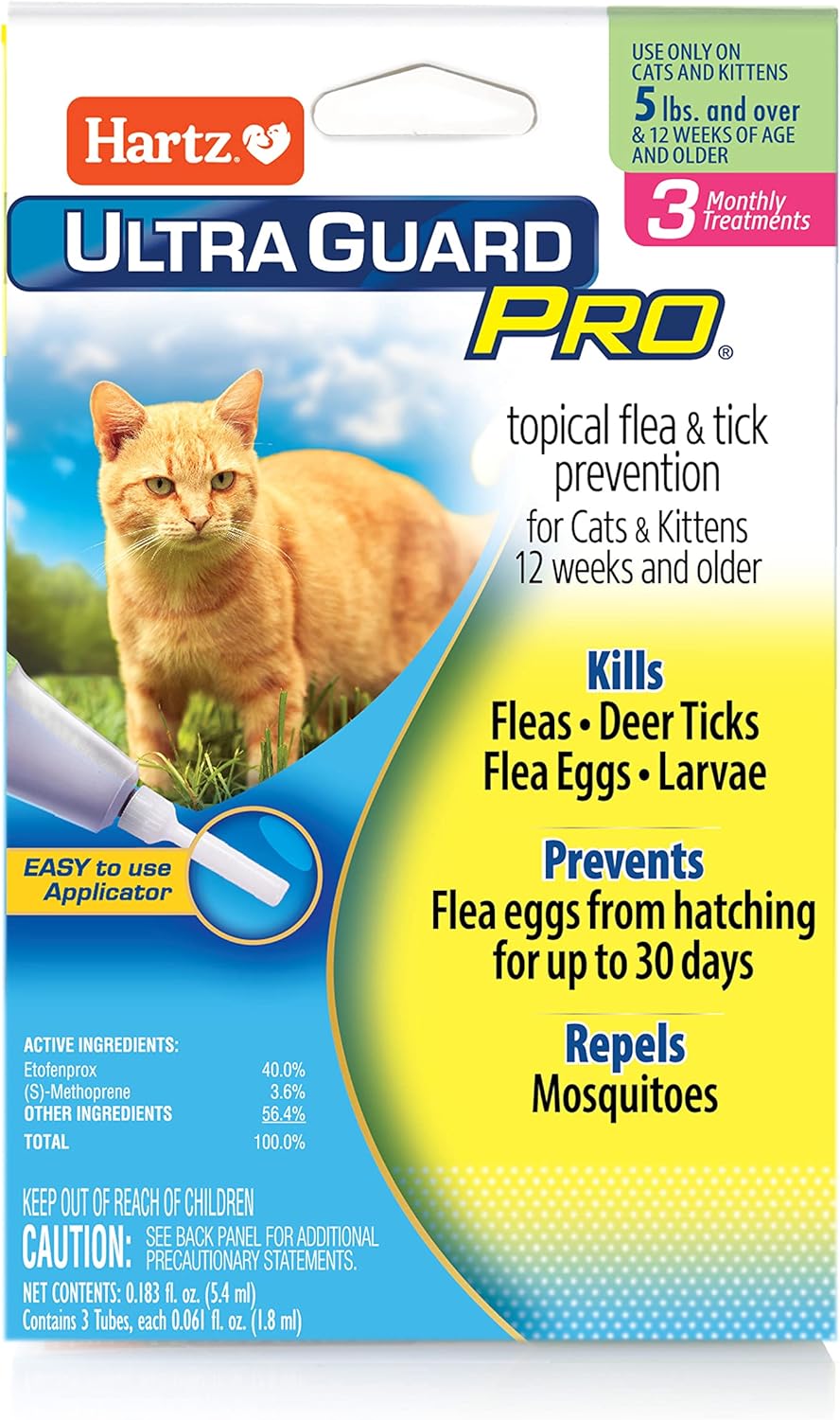 Hartz UltraGuard Pro topical flea and tick prevention front view package