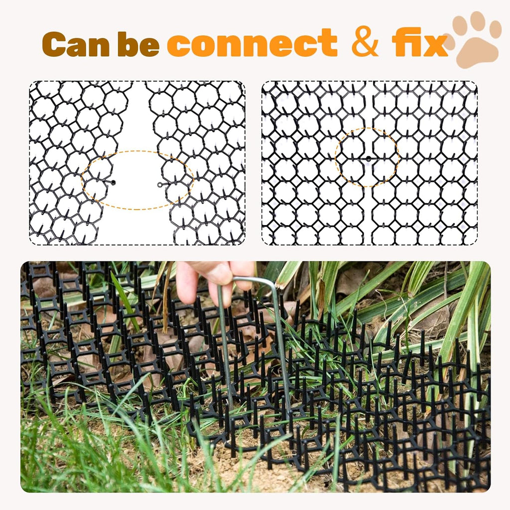 Cat scat mat placed on an indoor sofa surface to prevent pet scratching