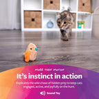 Detailed view showing the lightweight construction and dimensions of the bird toy