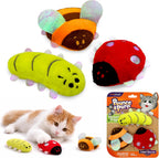 Pounce & Purr(R) Plush Cat Toys, Catnip & Silvervine Infused, Shiny Iridescent Accents, Interactive Play Toys for Cats & Kittens (Ladybug) - Image 10