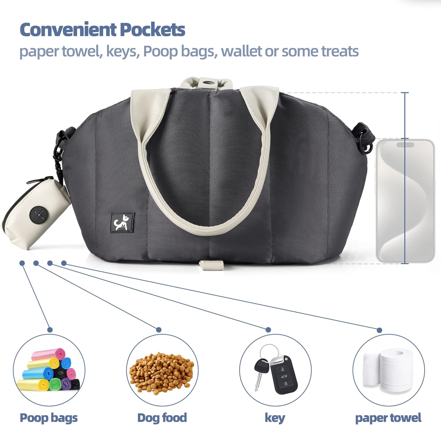 Interior view of Sytopia pet bag with comfortable cushion