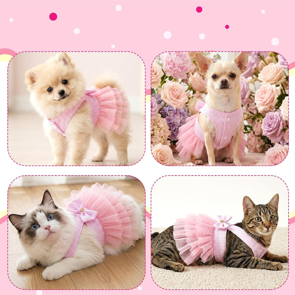 Choyaxo small cat and dog party outfit size chart measurement guide