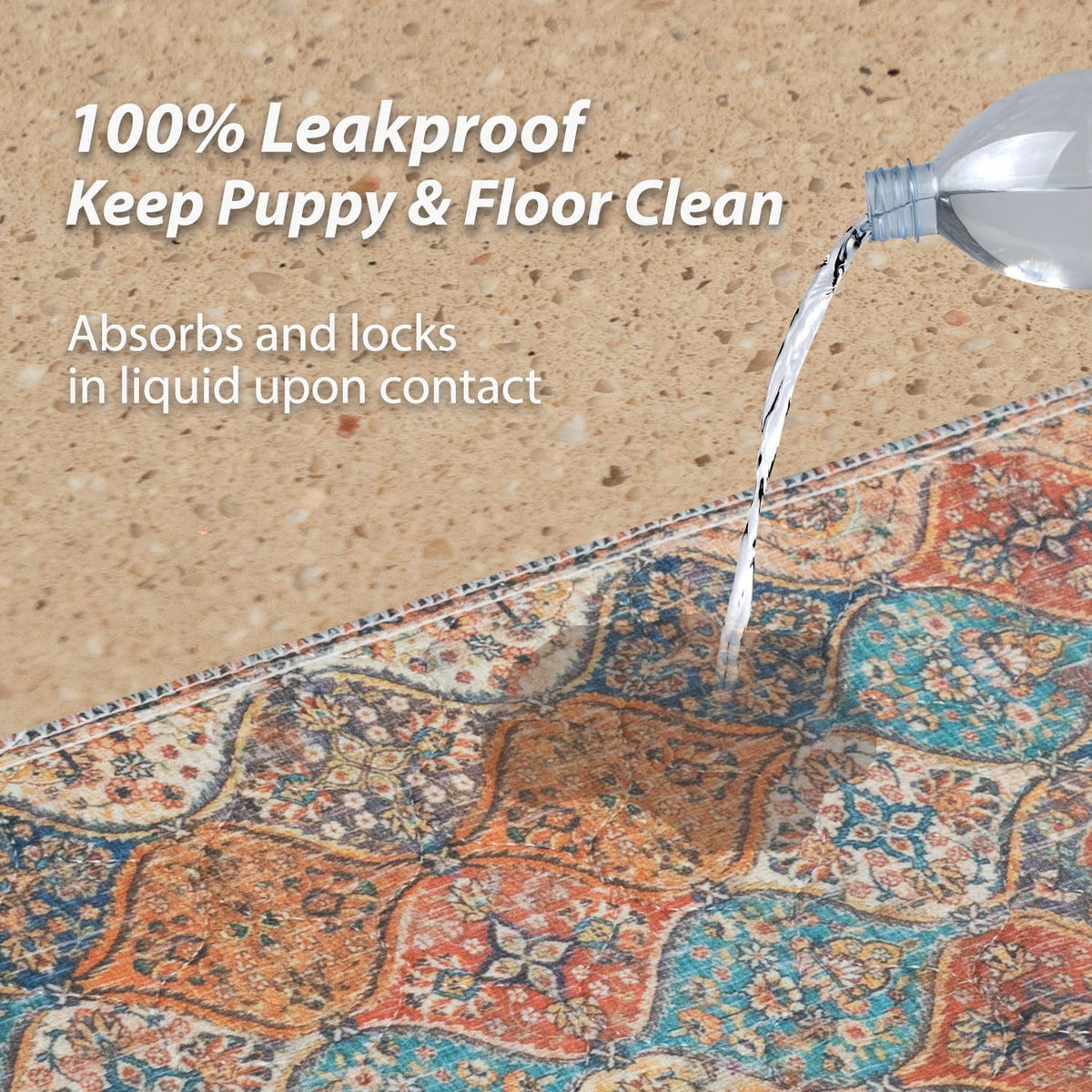 Nunubaby leak-proof dog pad inside a crate