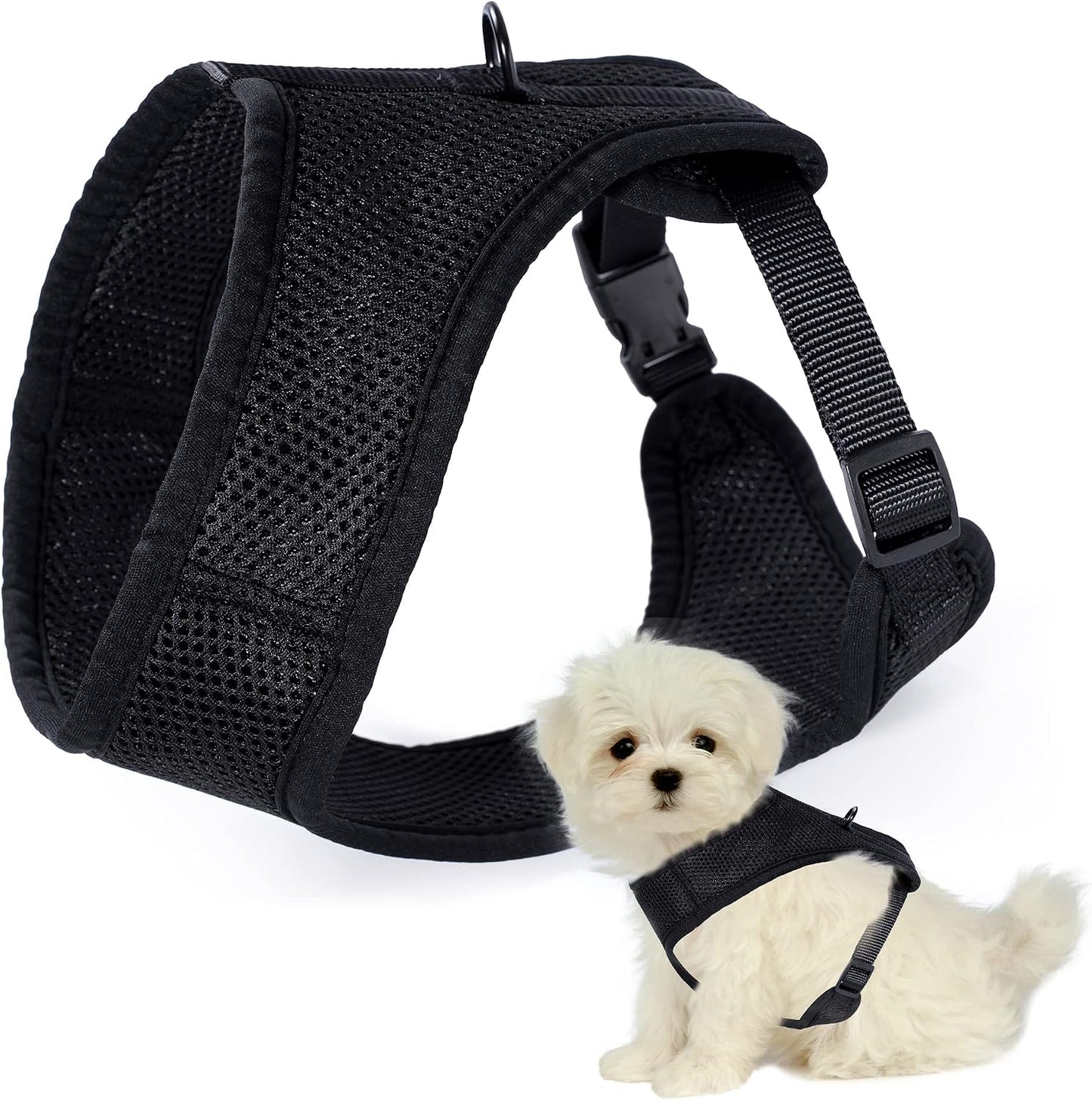 Mile High Life Dog Harness, Air Mesh Floral Vest Harness for 20 lbs Small Dogs & Cats, Easy Get on Adjustable Easy Closures Both Neck and Chest (Purple Flower, S Chest 16"-18") - Image 14