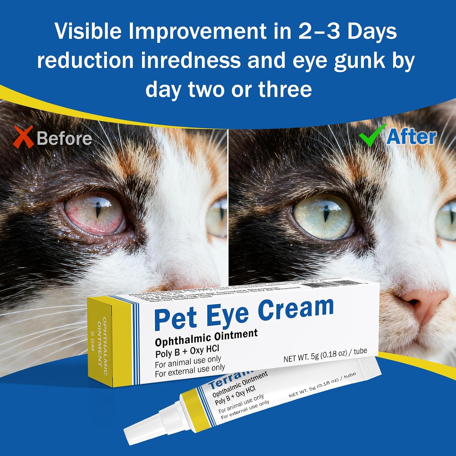 Authentic imported pet eye health ointment for livestock and household pets