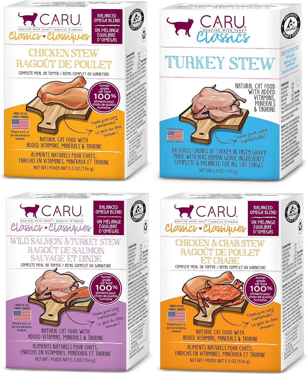 Caru - Classics Chicken & Wild Cod Stew for Cats - Healthy Functional Wet Cat Food or Food Topper - Balanced Omega Blend - 5.5 oz Cartons - Pack of 12 - Image 12