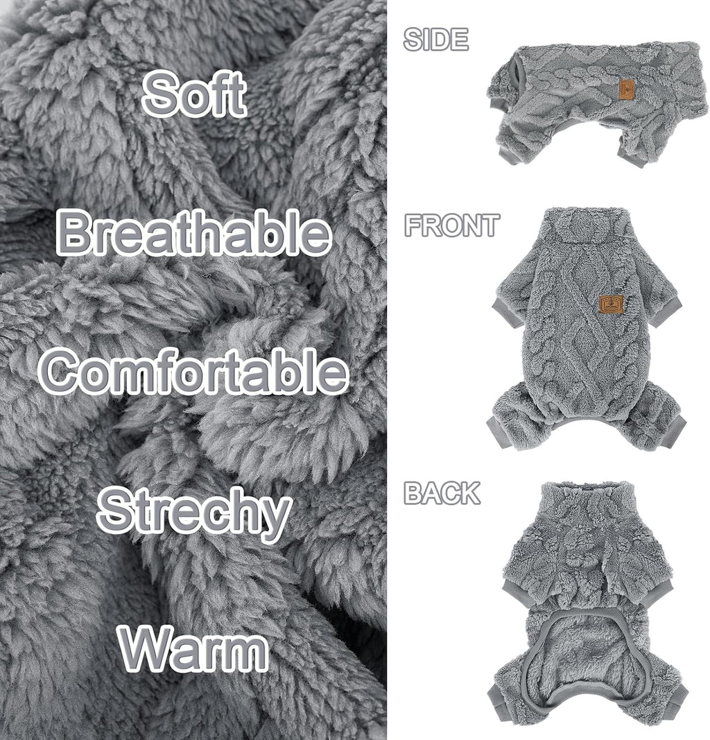 XPUDAC doggy winter onesie outfit close up of elastic cuffs.