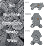 XPUDAC doggy winter onesie outfit close up of elastic cuffs.