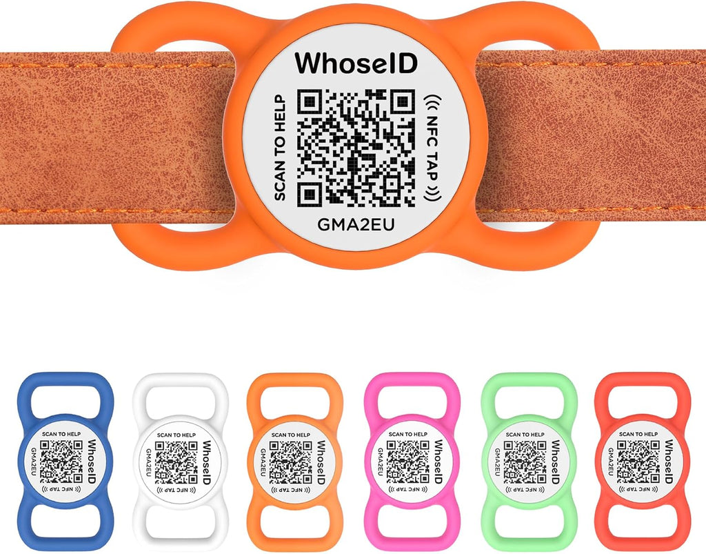 QR Code Dog Tag with NFC, Personalized Pet ID Tag, Silicone Dog ID Tag, Modifiable Pet Online Profile, Multiple Emergency Contact, Scan QR Code Send GPS Location Email (Small, Black&White) - Image 13