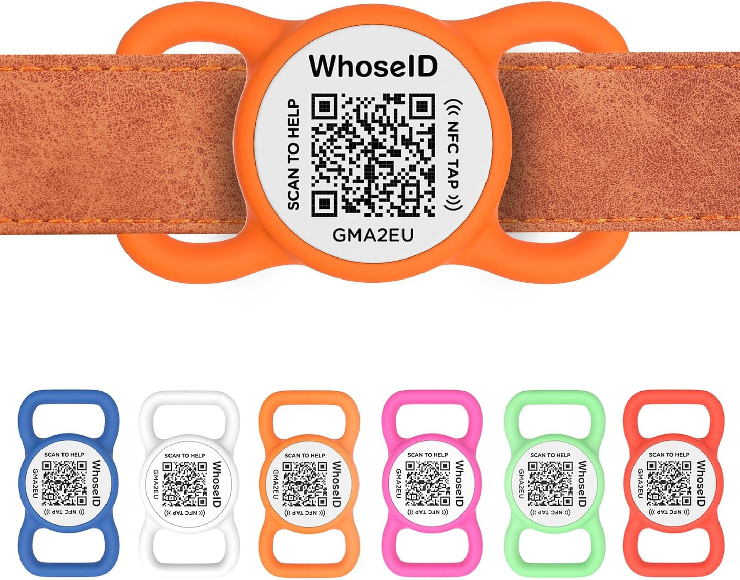 QR Code Dog Tag with NFC, Personalized Pet ID Tag, Silicone Dog ID Tag, Modifiable Pet Online Profile, Multiple Emergency Contact, Scan QR Code Send GPS Location Email (Small, Black&White) - Image 13