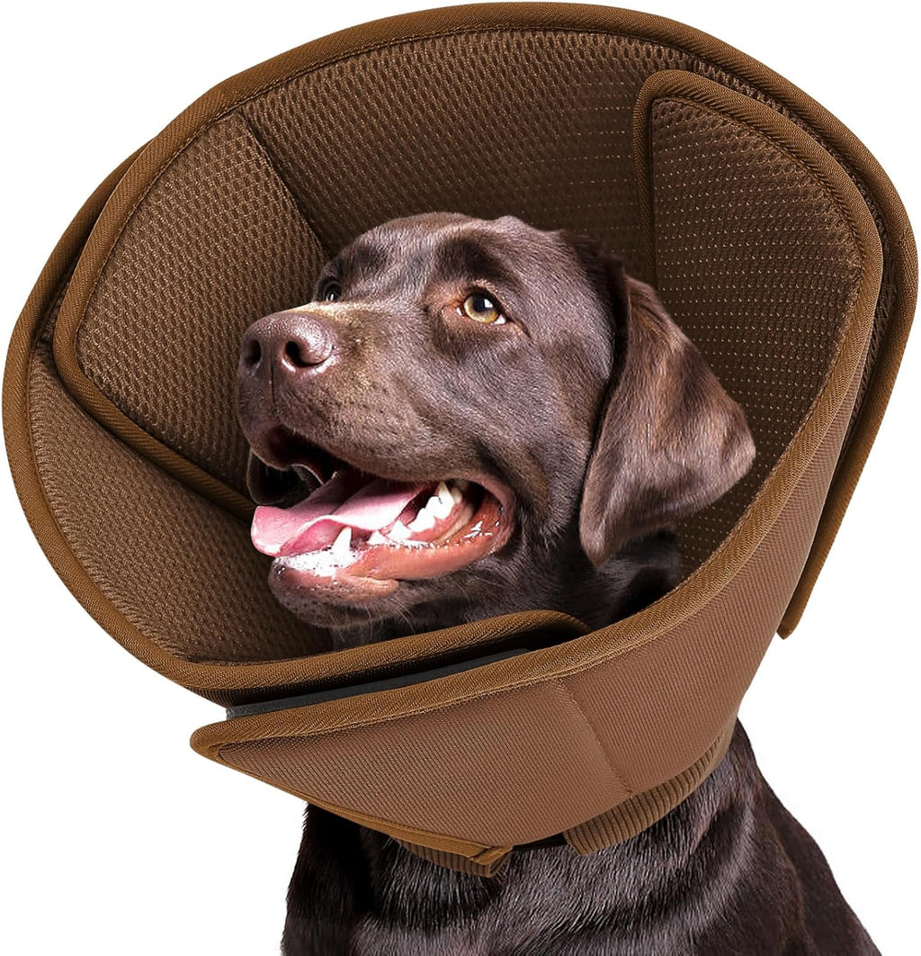 Queenmore Soft Dog Cones for Large Dogs,Comfy Dog Cone for Dogs to Stop Licking After Surgery,Adjustable Pet Cone Alternative for Wound Healing,Blue,X-Large - Image 9