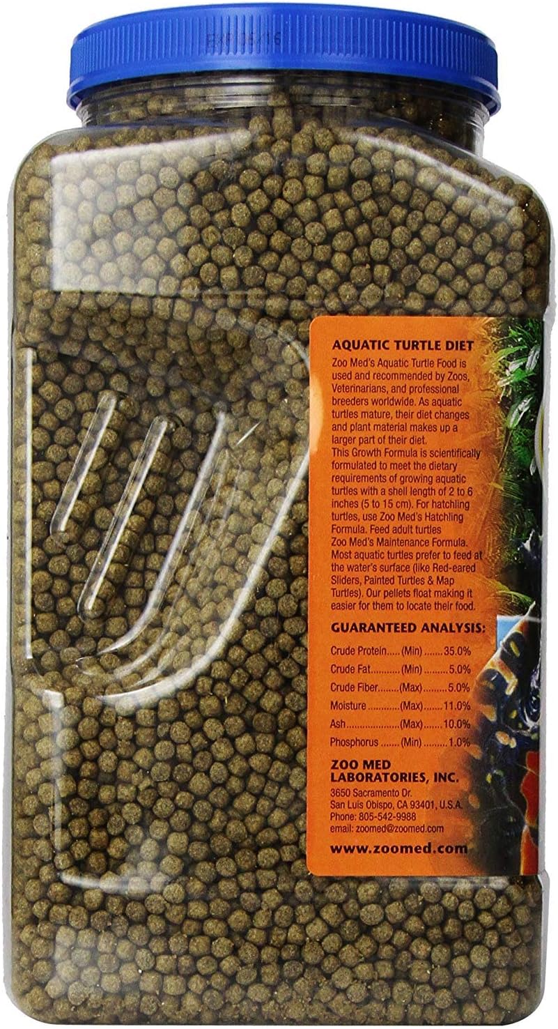 Close up view of Zoo Med floating turtle pellets