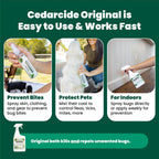 Cedarcide original bug spray gallon container near pet supplies