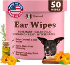 Natural Dog Company Wrinkle Wipes for Dogs, 100 Count, Hypoallergenic, Cleaning & Deodorizing, for Grooming Faces, Paws & Butts - Image 11