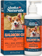 Alaska Naturals Wild Alaskan Salmon Fish Oil Supplement for Dogs Skin and Coat with EPA DHA Omega 3 Fatty Acids Liquid Food Topper 32 oz. - Image 10