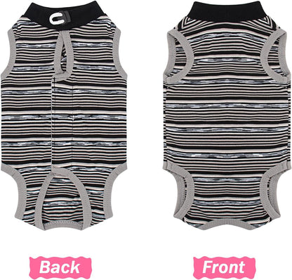 Adjustable drawstring neckline feature on recovery suit